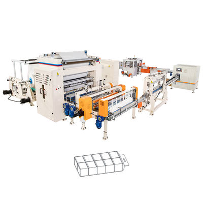 पूरी तरह से स्वचालित वी इंटरफोल्ड फेशियल टिशू मशीन उत्पादन लाइन फोल्डिंग से पैकिंग तक